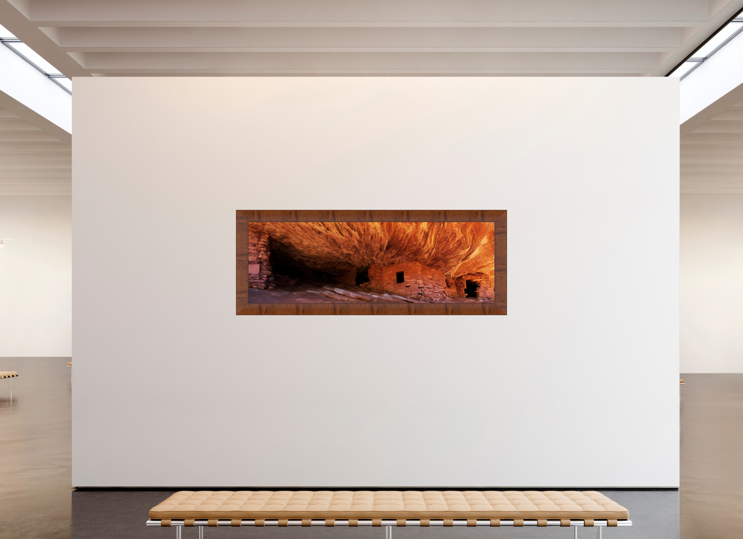 83.9 x 28″, FRAME - Tuscany 4.1', Walnut House on Fire