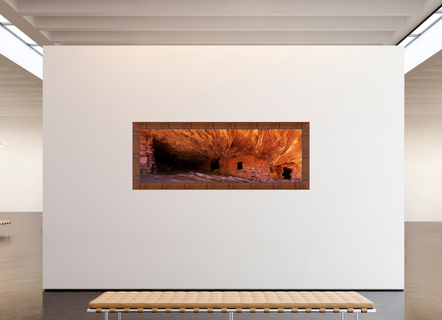 92.9 x 31″, FRAME - Tuscany 4.1', Walnut House on Fire
