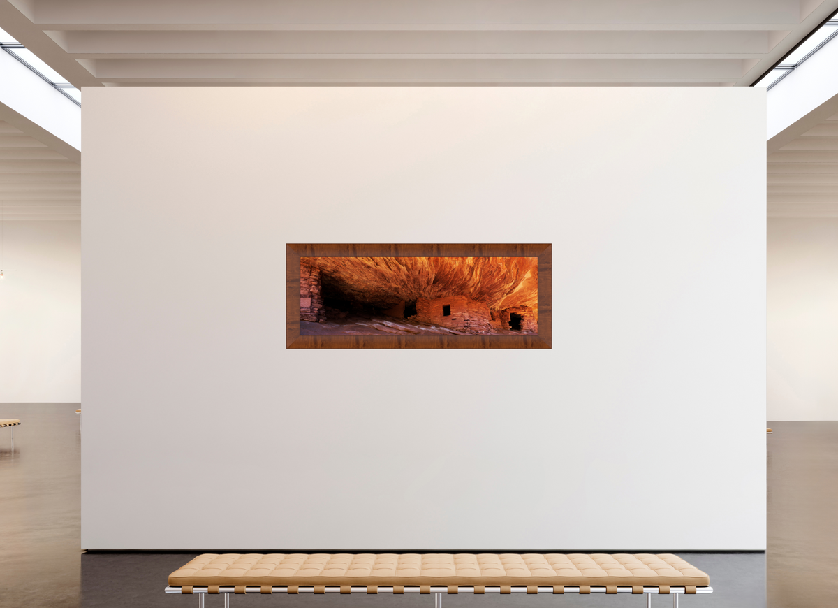 71.9 x 24″, FRAME - Tuscany 4.1', Walnut House on Fire