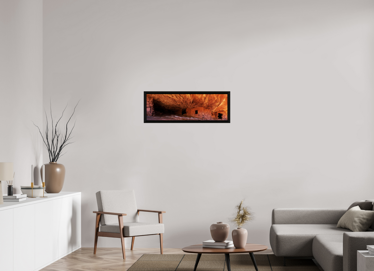 35.9 x 12″, FRAME - Stockholm House on Fire