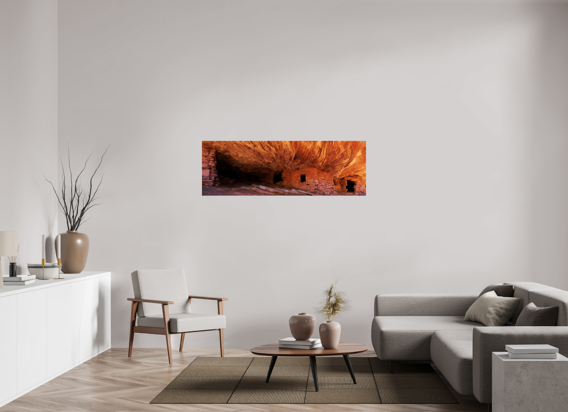 59.9 x 20″, Photo Print On Fuji Crystal DP II House on Fire