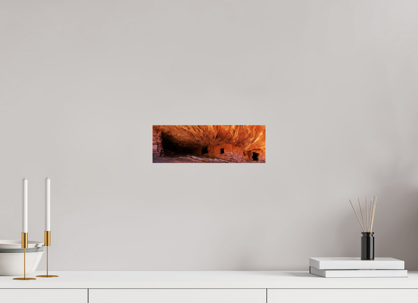 12 x 4″, Photo Print Under Acrylic Glass House on Fire
